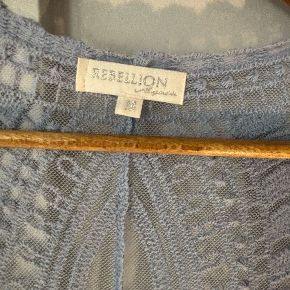 Rebellion Blue Lace Cover Up - Picture 3 of 6